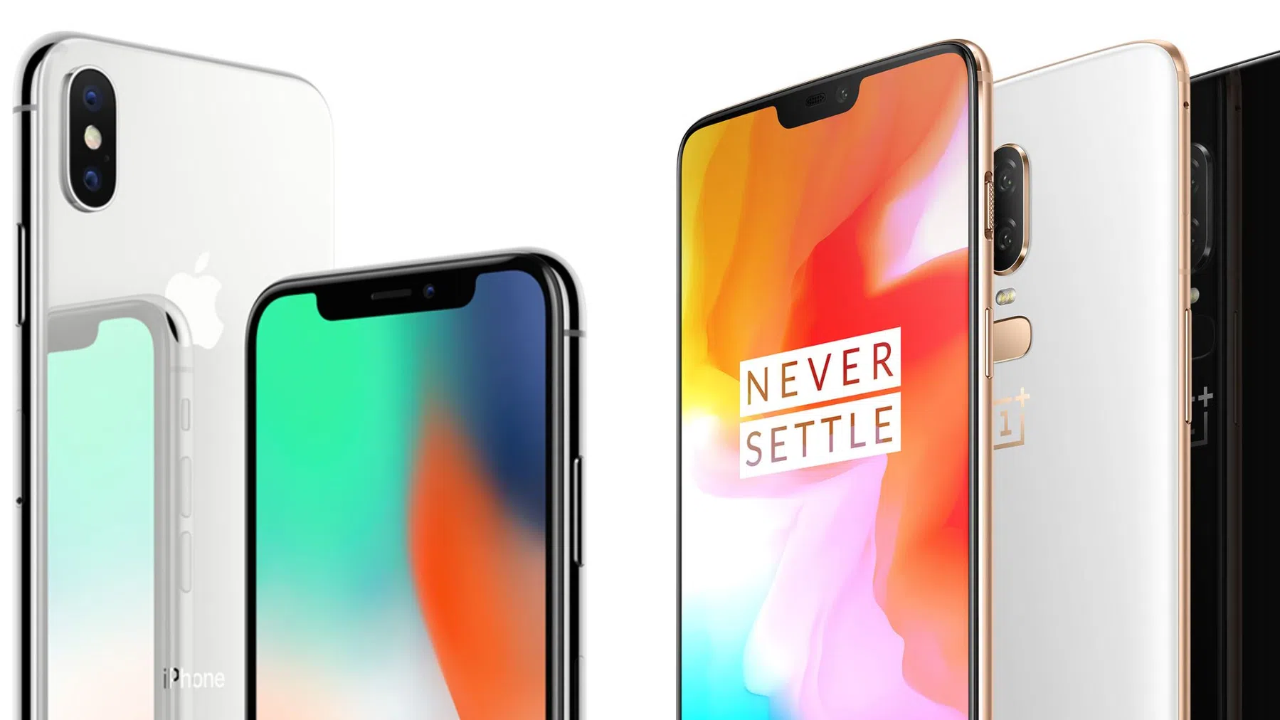 OnePlus 6 en iPhone X